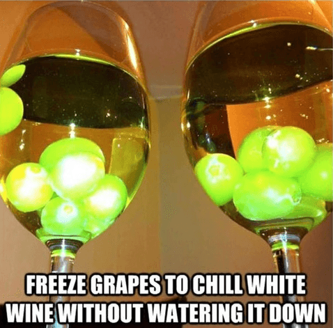 hack of how to drink grapes with wine