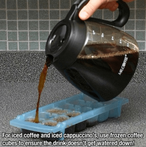 hack of how to create frozen coffee